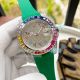 Copy Rolex Datejust Diamond Arabic Dial Rainbow Bezel Rubber Strap 40MM (1)_th.jpg